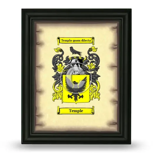 Temple Coat of Arms Framed - Black