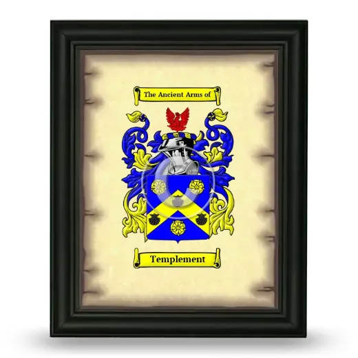 Templement Coat of Arms Framed - Black
