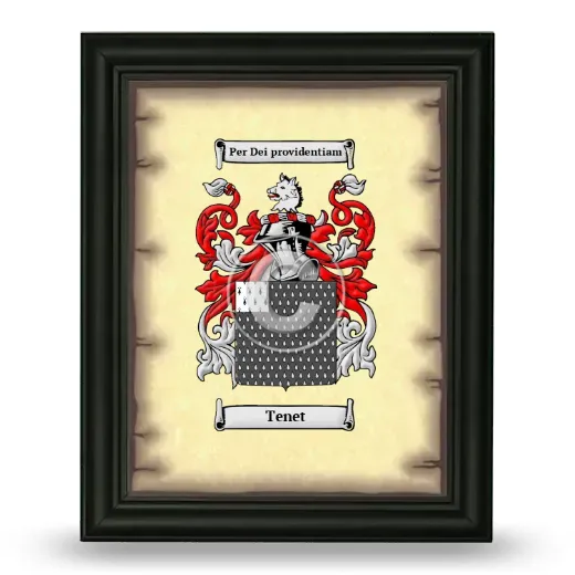 Tenet Coat of Arms Framed - Black
