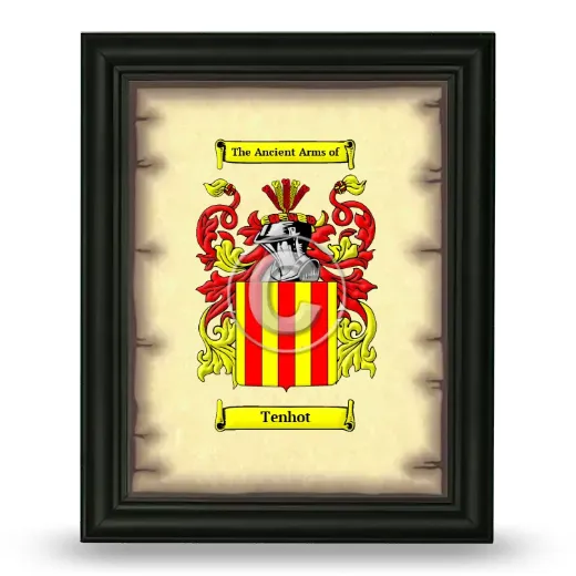 Tenhot Coat of Arms Framed - Black