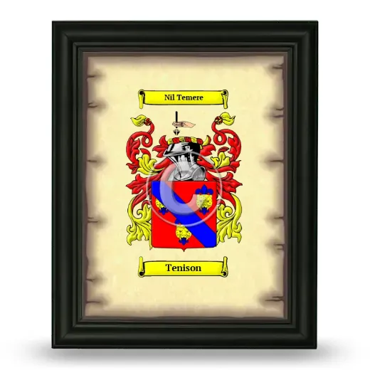 Tenison Coat of Arms Framed - Black