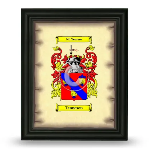 Tenneson Coat of Arms Framed - Black