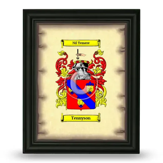 Tennyson Coat of Arms Framed - Black