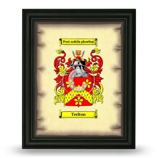 Terlton Coat of Arms Framed - Black