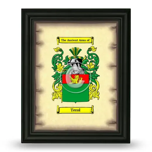 Terol Coat of Arms Framed - Black