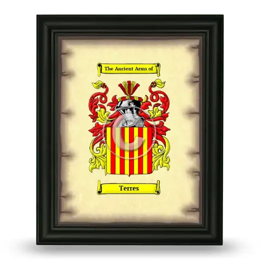 Terres Coat of Arms Framed - Black