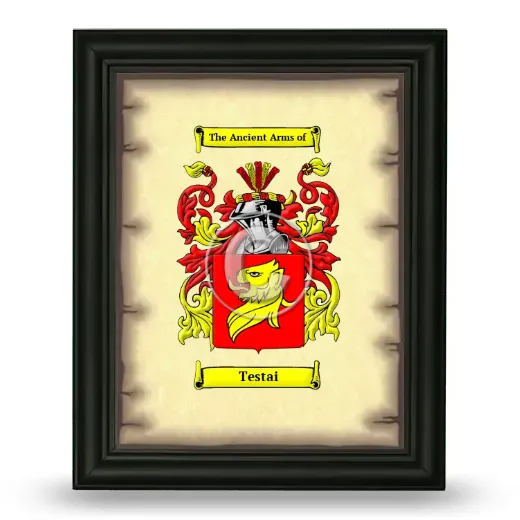 Testai Coat of Arms Framed - Black