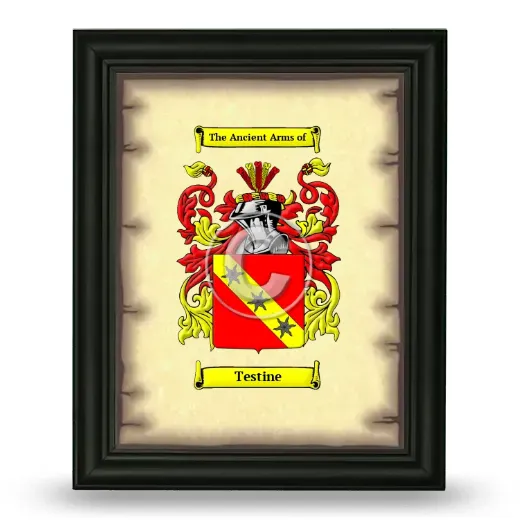 Testine Coat of Arms Framed - Black