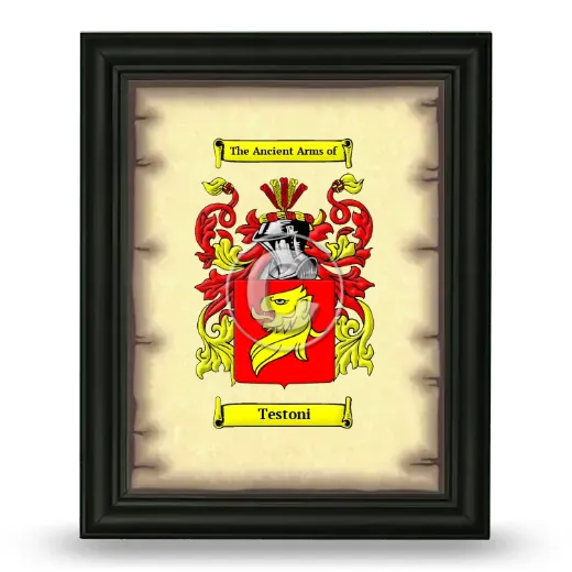 Testoni Coat of Arms Framed - Black