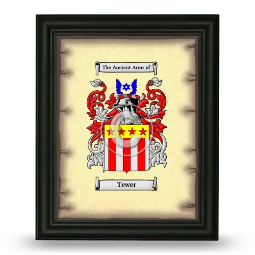 Tewer Coat of Arms Framed - Black