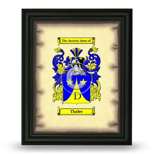 Thaler Coat of Arms Framed - Black
