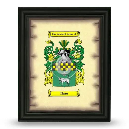 Thau Coat of Arms Framed - Black