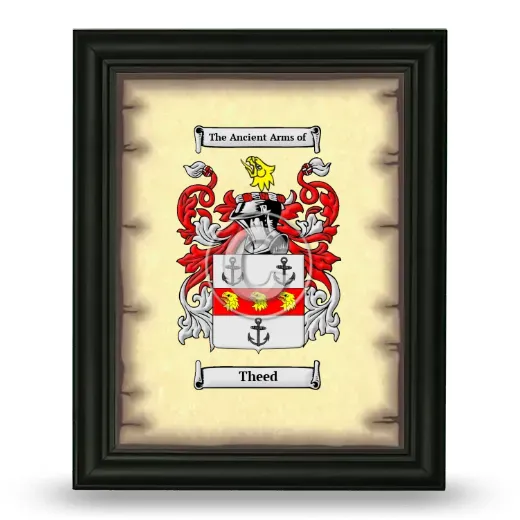Theed Coat of Arms Framed - Black