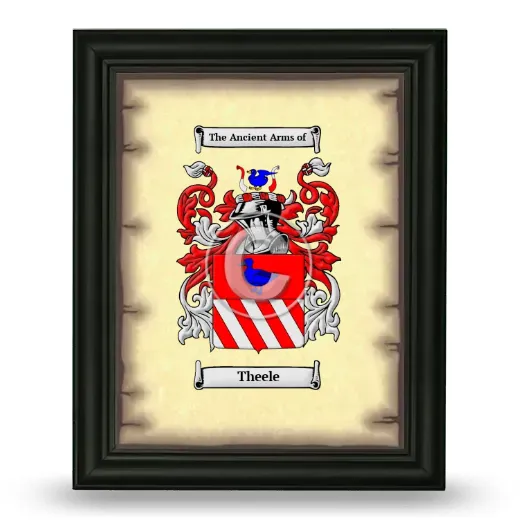 Theele Coat of Arms Framed - Black