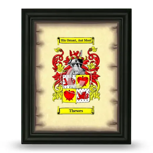 Thewes Coat of Arms Framed - Black