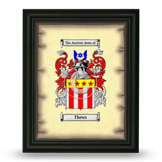 Thews Coat of Arms Framed - Black