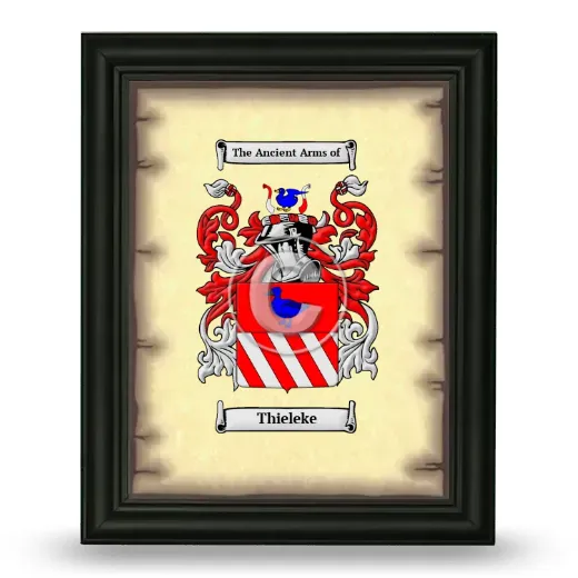 Thieleke Coat of Arms Framed - Black