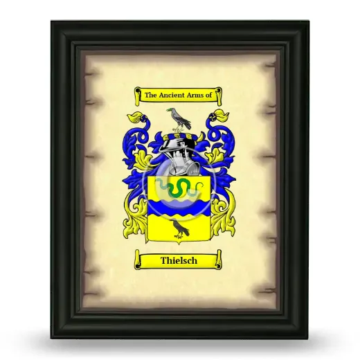 Thielsch Coat of Arms Framed - Black