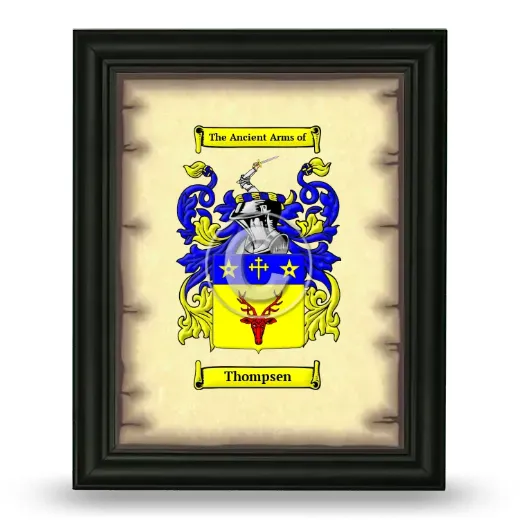 Thompsen Coat of Arms Framed - Black