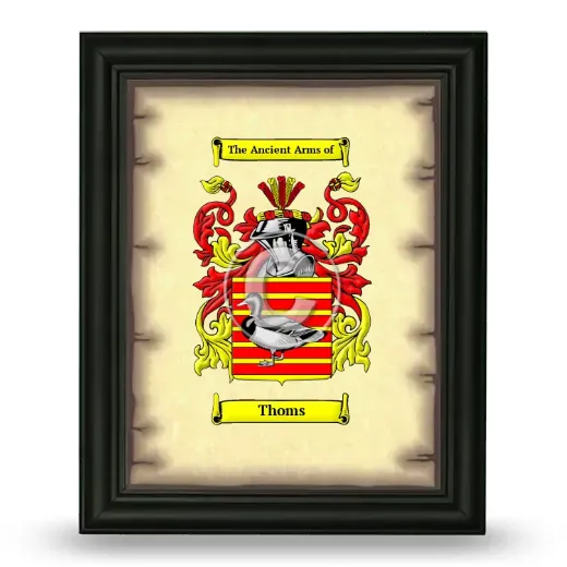 Thoms Coat of Arms Framed - Black