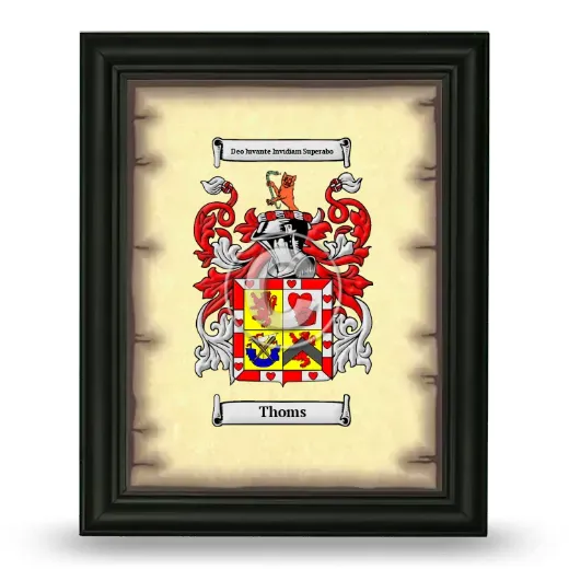 Thoms Coat of Arms Framed - Black
