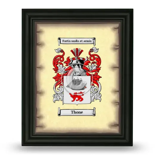 Thone Coat of Arms Framed - Black