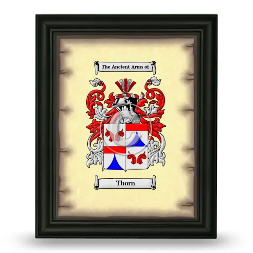 Thorn Coat of Arms Framed - Black