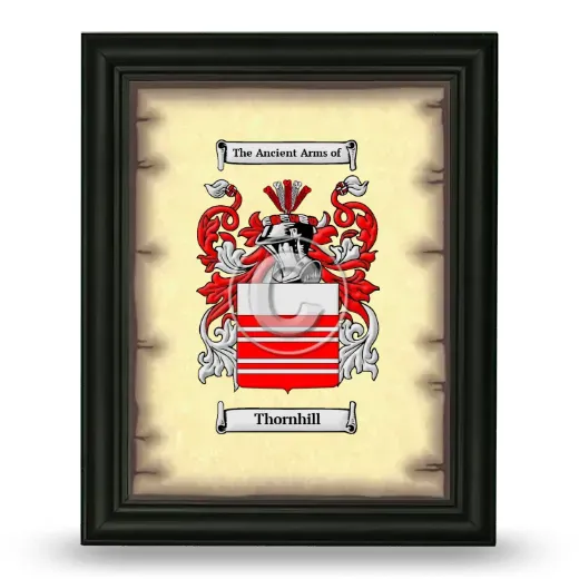 Thornhill Coat of Arms Framed - Black