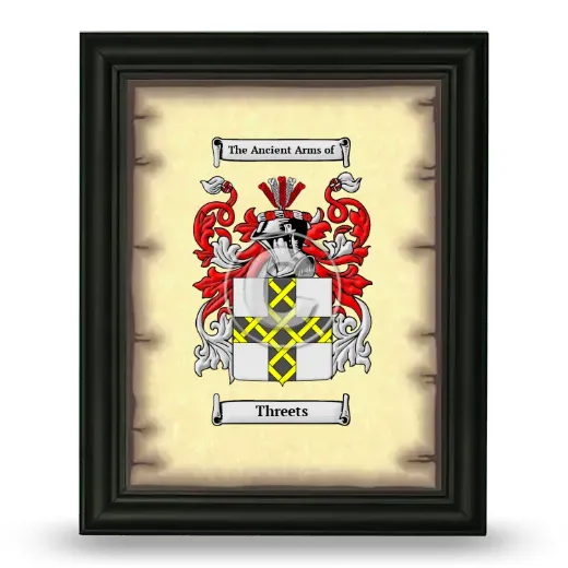 Threets Coat of Arms Framed - Black