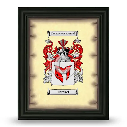 Threkel Coat of Arms Framed - Black