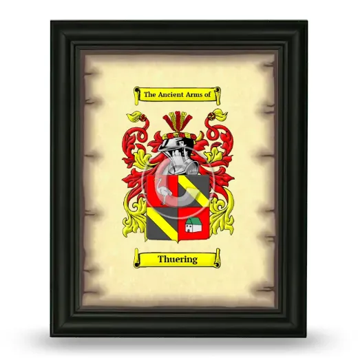 Thuering Coat of Arms Framed - Black