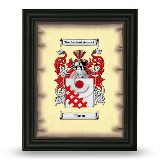 Thum Coat of Arms Framed - Black