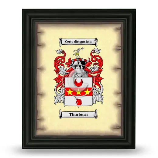 Thurburn Coat of Arms Framed - Black