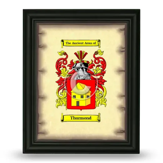 Thurmond Coat of Arms Framed - Black