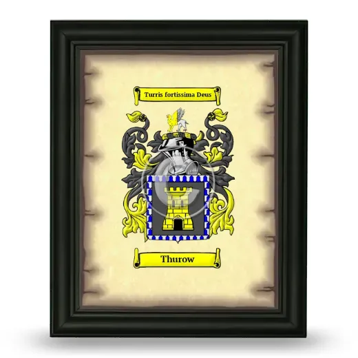 Thurow Coat of Arms Framed - Black