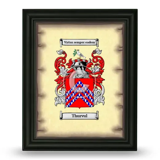 Thurvul Coat of Arms Framed - Black