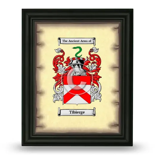 Tibierge Coat of Arms Framed - Black
