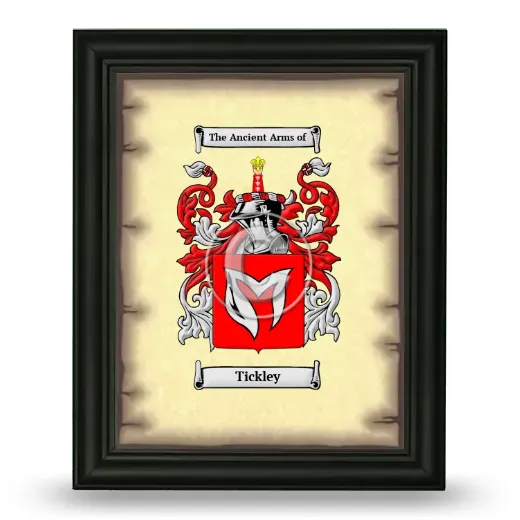 Tickley Coat of Arms Framed - Black