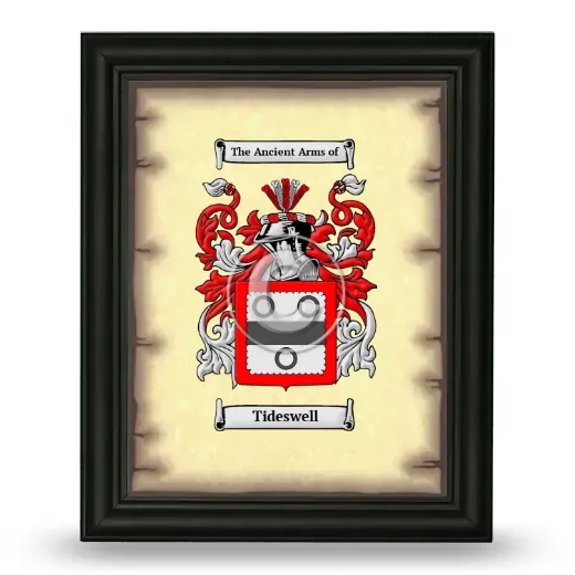 Tideswell Coat of Arms Framed - Black