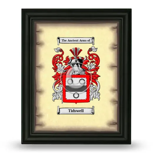 Tidswell Coat of Arms Framed - Black
