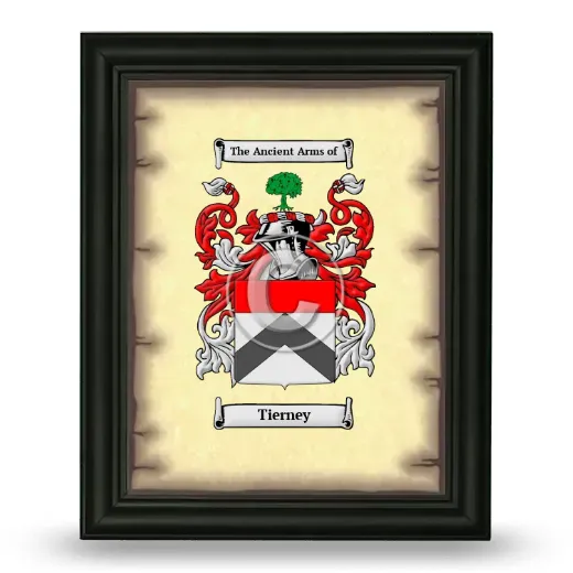 Tierney Coat of Arms Framed - Black