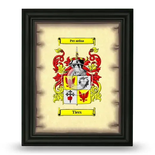 Tiers Coat of Arms Framed - Black