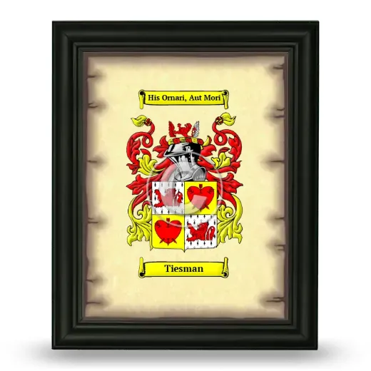 Tiesman Coat of Arms Framed - Black