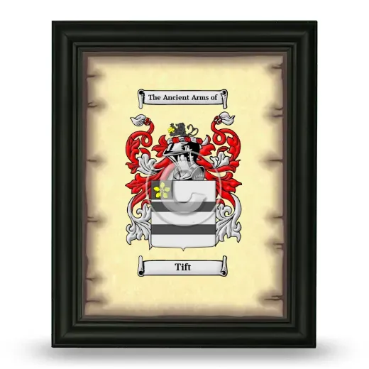 Tift Coat of Arms Framed - Black