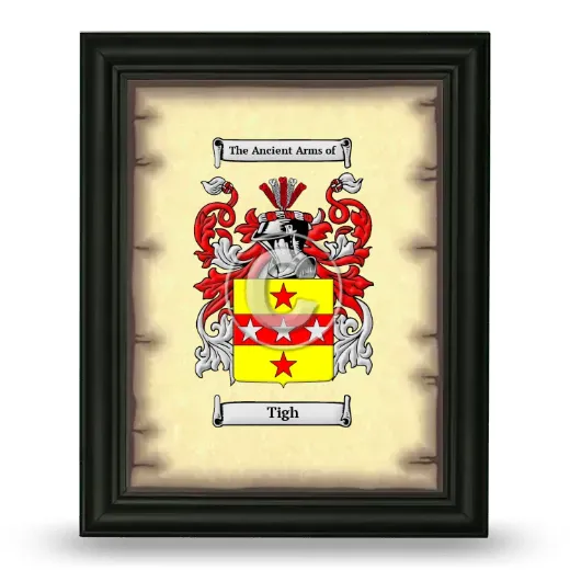 Tigh Coat of Arms Framed - Black