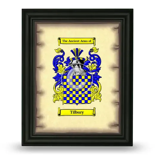 Tilbury Coat of Arms Framed - Black