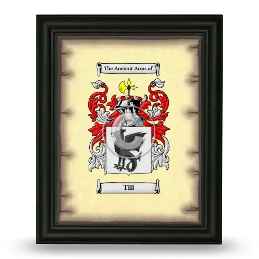 Till Coat of Arms Framed - Black