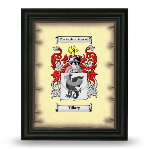 Tillary Coat of Arms Framed - Black