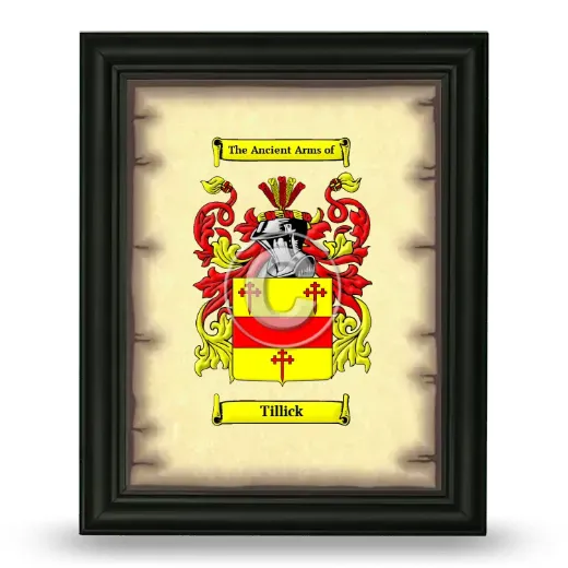 Tillick Coat of Arms Framed - Black
