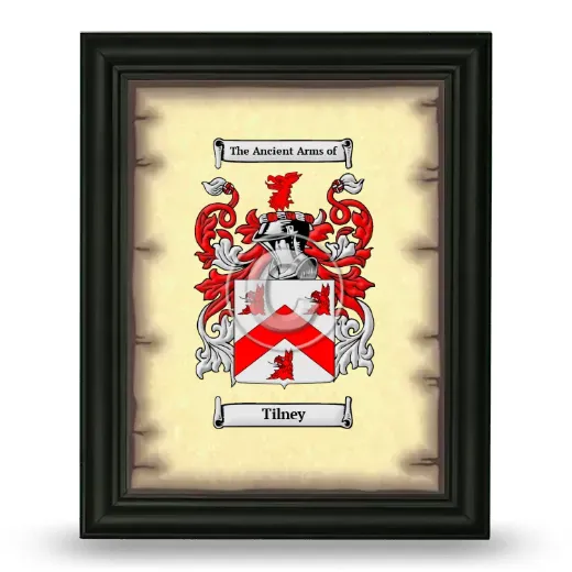 Tilney Coat of Arms Framed - Black